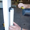 Roll screen into base