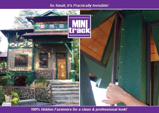 MINI Track - 100% hidden fasteners for a clean and professional look!