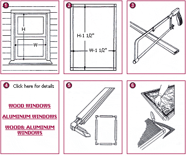 Step by step window screens installation