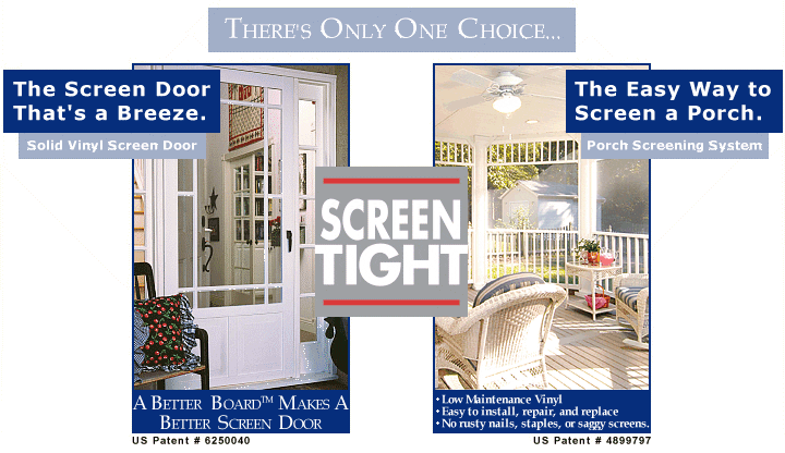 Screen Tight is the leading manufacturer of Porch Screening Systems for Screened Porches and screen doors