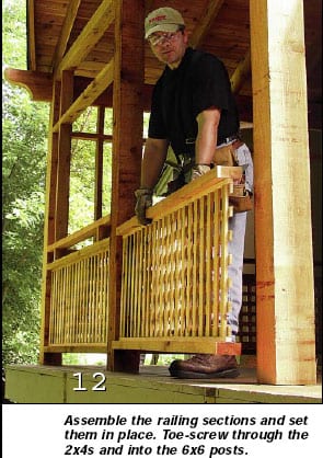 Photo 12 - Installing porch railings