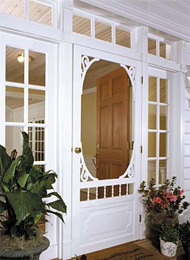 decorative wood trim for screen doors Screen doors door vinyl solid wood exterior screened tight way porch storm victorian entry glass screentight space living install painting