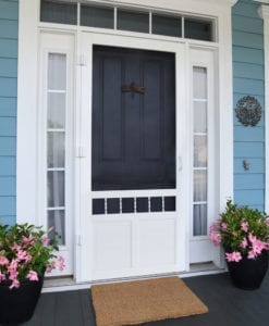 Heritage Solid Vinyl Screen Door Front View by Screen Tight