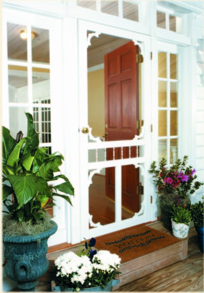 Carolina Solid Vinyl White Screen Door By Screen Tight