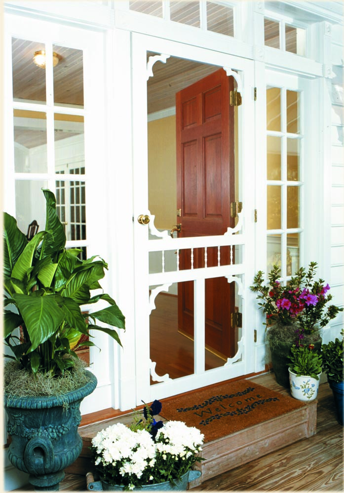 Carolina Solid Vinyl White Screen Door By Screen Tight