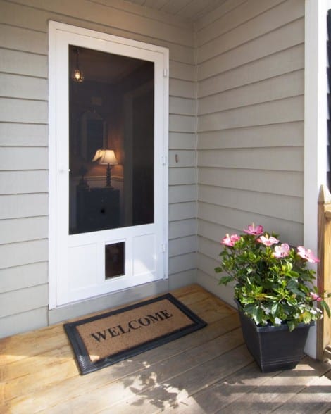 Chesapeake Pet Door in White Vinyl By Screen Tight