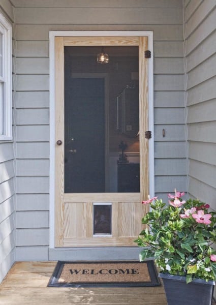 Chesapeake Pet Screen Door in Wood By Screen Tight