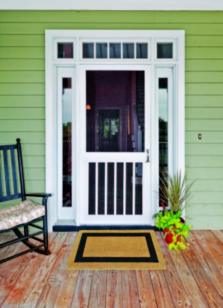 Five Bar White Vinyl Screen Door From Screen Tight