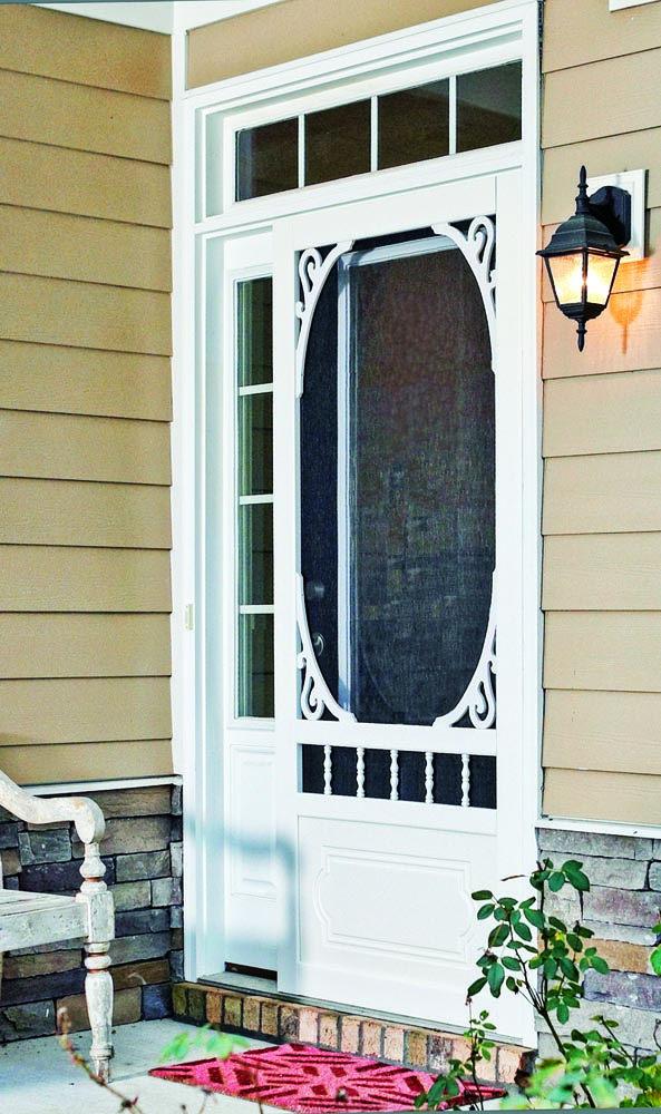 Glenwood White Vinyl Screen Door By Screen Tight