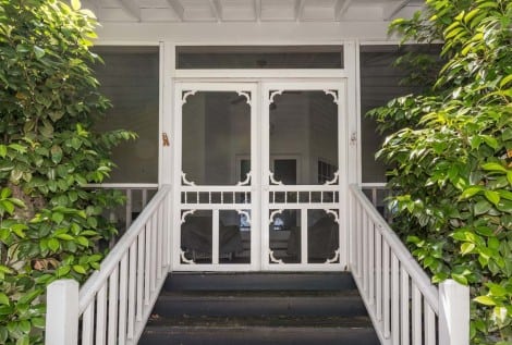 Screen Porch with Screened French Doors By Screen Tight