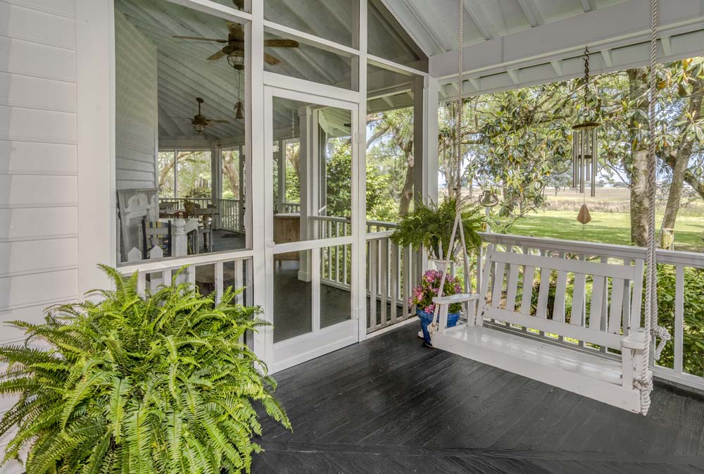 Screen Porch with Porch Swing and Screen Door By Screen Tight