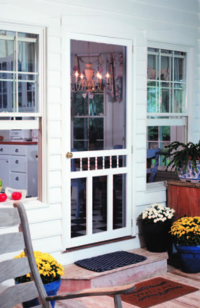 Waccamaw White Vinyl Screen Door By Screen Tight