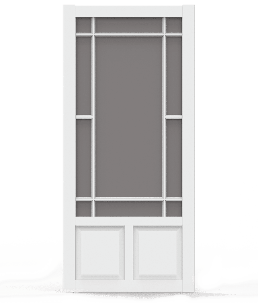 Prairieview White Vinyl Screen Door Screen Tight