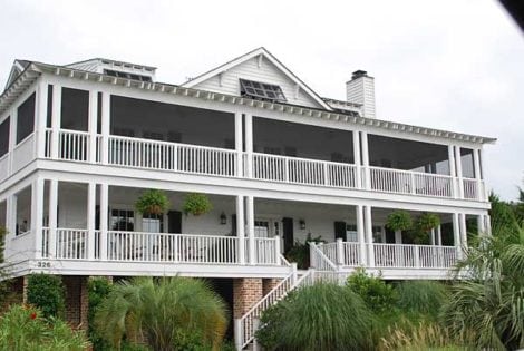 Second Story, Enclosed Wrap Around Porch By Screen Tight