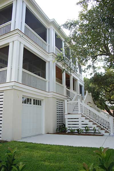 Second Story Screen Porch with Large Openings By Screen Tight