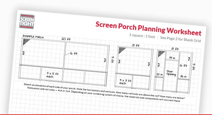 Screen Spline Size Chart