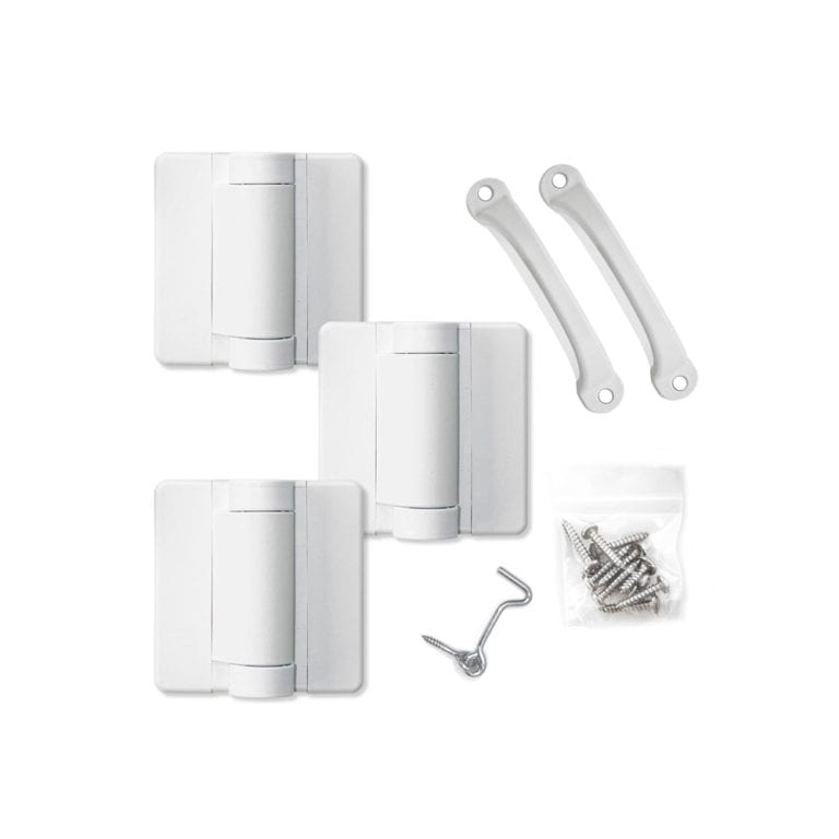 Screen Door Hinge Kit Spring Hinges+Door Pulls+Hook & Latch