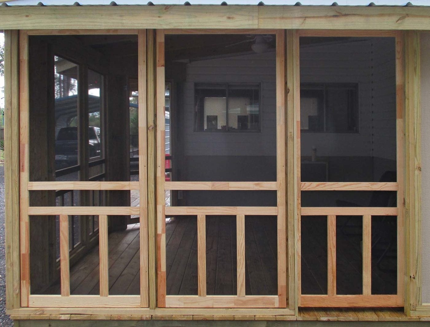 Porch Framed with Screen Doors