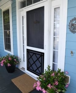 St Augustine Black Insert Vinylcraft Solid Screen Door View by Screen Tight