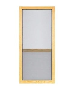 Woodcraft Screen Door with Pet Guard Front View By Screen Tight