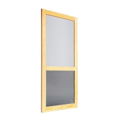 Woodcraft Screen Door with Pet Guard Side View By Screen Tight