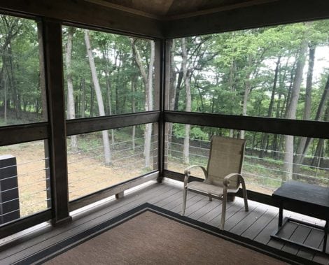 Screen Porch With Cable Rail