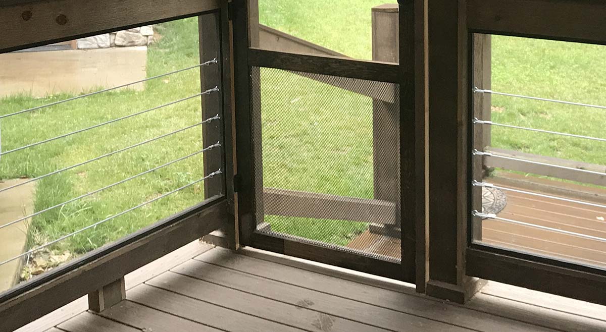 Pet Guard Grill on Screen Door