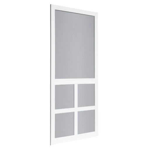 Lafayette White Solid Vinyl Screen Door Side View from Screen Tight