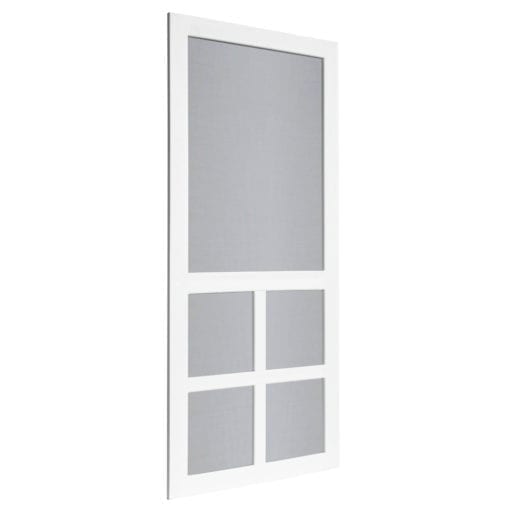 Lafayette Wide Stile Solid Vinyl Screen Door Side View by Screen Tight