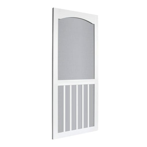 Brookgreen White Screen Door Side View from Screen Tight