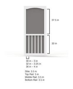 Brookgreen White Screen Door Dimensions from Screen Tight