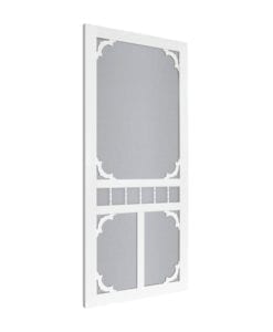 Carolina White Vinyl Screen Door Side View from Screen Tight