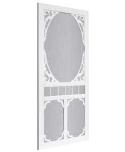 Charlestowne White Vinyl Screen Door Side View by Screen Tight