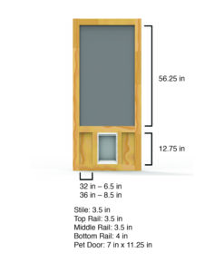 Chesapeake Medium Screen Door Dimensions By Screen Tight