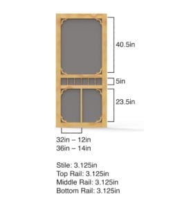 Colonial Wood Screen Door Dimensions By Screen Tight