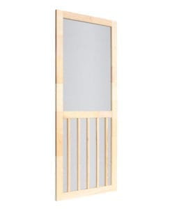 Five Bar Wood Screen Door Side View by Screen Tight