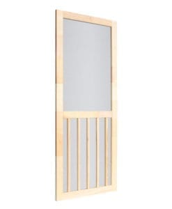 Five Bar Wood Screen Door Side View by Screen Tight