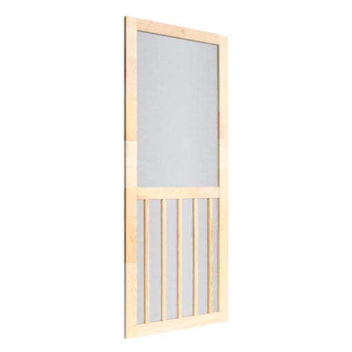 Five Bar Wood Screen Door Side View by Screen Tight