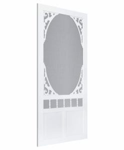 Georgian White Vinyl Screen Door Side View by Screen Door