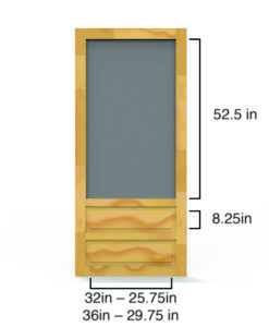 Hampton Wood Screen Door Dimensions By Screeen Tight