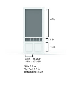 Heritage Solid Vinyl Screen Door Dimensions by Screen Tight