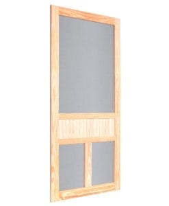 Medallion Door Wood Side View By Screen Tight