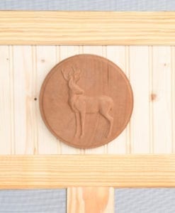 Medallion Deer Wood Door View By Screen Tight