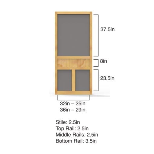 Starfish Medallion Wood Screen Door Dimensions By Screen Tight