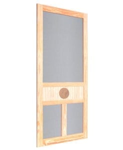 Duck Medallion Wood Door Side View By Screen Tight