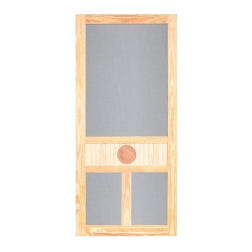 Pawleys Shell Medallion Wood Screen Door from Screen Tight