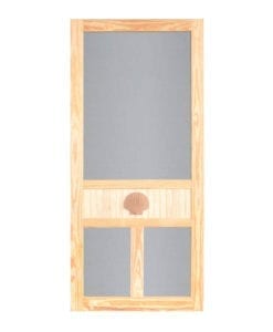 Sea Shell Medallion Wood Screen Door View By Screen Tight