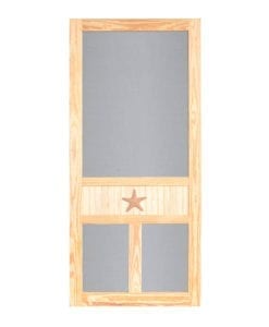 Starfish Medallion Wood Screen Door from Screen Tight