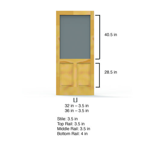 Pioneer Wood Screen Door Dimensions By Screen Tight