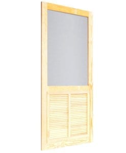 Ponderosa Wood Screen Door Side View By Screen Tight